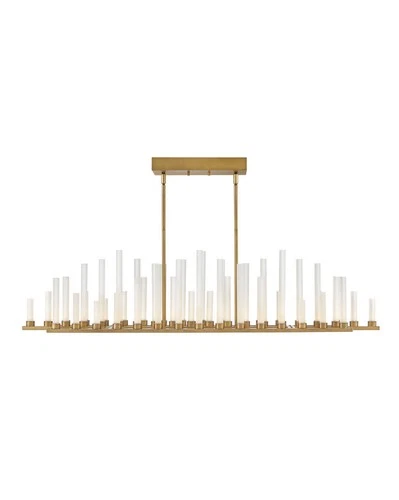 Fredrick Ramond FR46108 Brass Trinity 50 Light 48"W Led Linear Chandelier - Picture 1 of 9