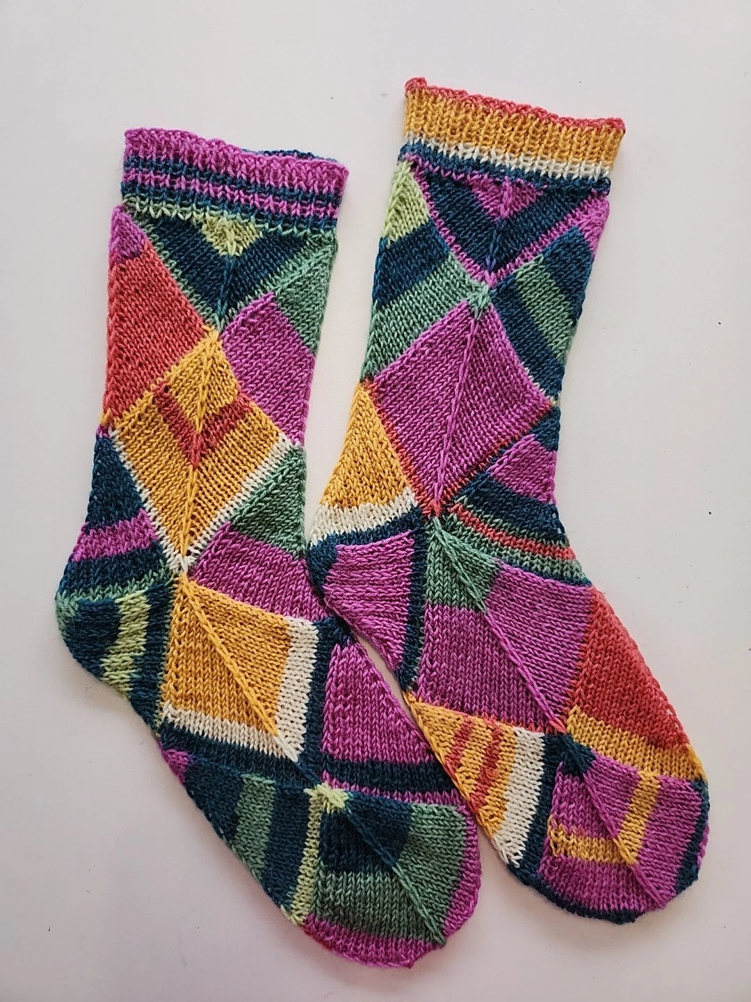 Hand Knitted Wool Socks Size 4-5-6 #89