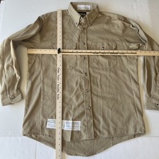 Bulwark FR Shirt Men's Medium Flame Resistant Button Up Protective Utility Work