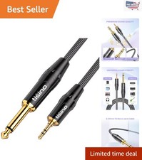 Heavy Duty 3ft 1/4 to 3.5mm Audio Adapter - Perfect for Musicians and Home Use