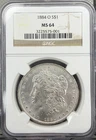 NGC 1884-0 MS64 MORGAN SILVER DOLLAR Blast White 🔥🇺🇸🔥🇺🇸✅
