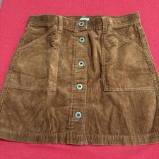 J. Crew Corduroy Mini Skirt Sz 4 Brown 100 Cotton