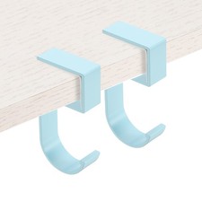 2Pcs Purse Hook for Table, 5-shaped Purse Hanger for Desk, Blue