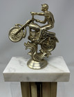 Vintage 1975 2nd Place Mid-State Riders Motorcycle Dirtbike Topper Trophy 15" #3