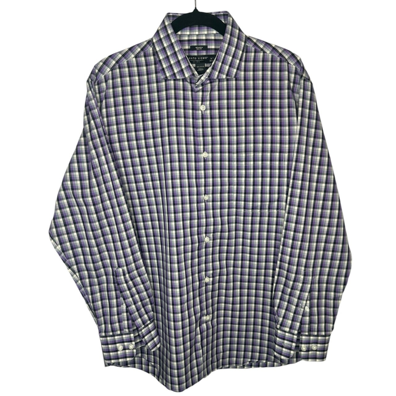 Pronto Uomo Men’s L Button-Down Long Sleeve Dress Shirt | Classic Essential thumbnail 2