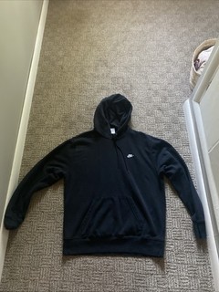 Nike Essentials Sherpa Men's Pullover Hoodie Large Black (DD5013 010)