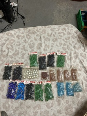 NOS Vintage Exotic Glass Gems 5 Star Brand Vitro Agate WV 12 Bags- 1020 Marbles