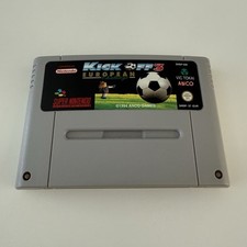 Thumbnail of ebay&reg; auction 137365819026 | Kick off 3 European Challenge - SNES Cart, Super Nintendo. Portofrei.