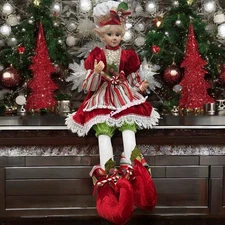 Martha Stewart Elf Fairy Baker Doll Posable Kitchen Shelf Sitter Christmas 23"