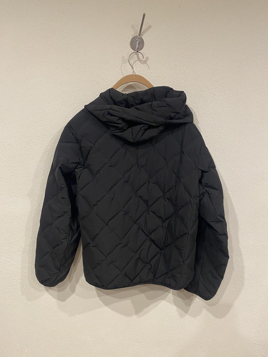 Uniqlo Pufftech Jacket Womens Large Black Hooded Quilted Puffer