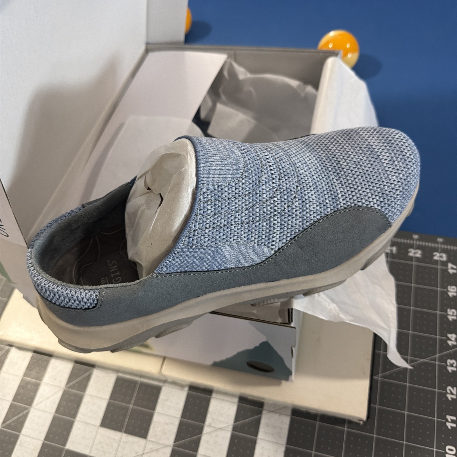 Earth Origins Talin Shoes Women’s 9.5 Wide Blue Slip-On Comfort Sneaker - New