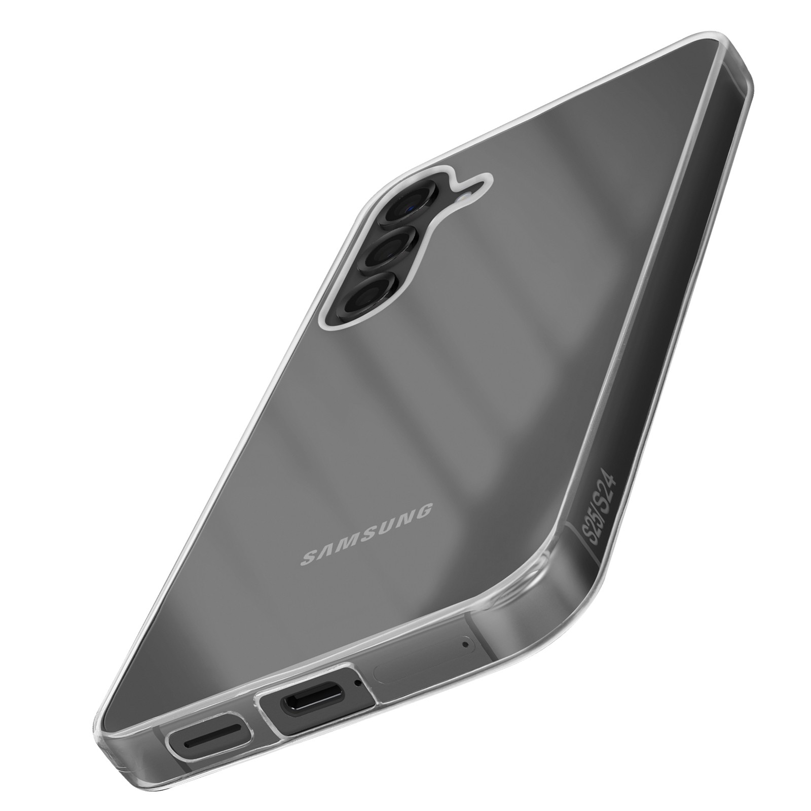 Coque Galaxy S25 fine evite les rayures de camera silicone transparent 1mm - 2