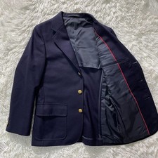 J.PRESS Men's Navy Wool Single-Breasted Jacket S Gold Buttons Excellent Conditi