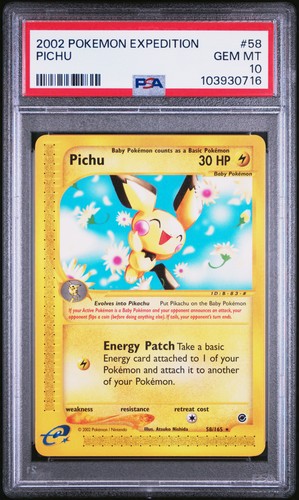 Pichu graded PSA 10 for sale on eBay