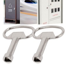 Lucchetto Triangolo 2pz Armadio Acciaio Inox Gas Scatola Elettrica Misuratore Box
