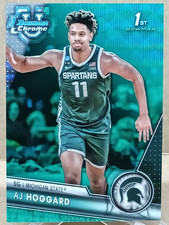 AJ Hoggard 2023-24 Bowman University Chrome - Aqua Wave Refractor /299 #5