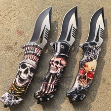 3 Units Spring Assisted Open Blade Hunting Knife Pocket Tactical Folding Knife