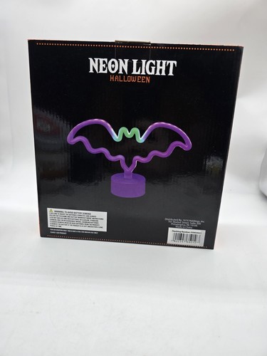 11" Purple Flying Bat LED Neon Light Goth Vampire Home Decor Bedroom Office Punk - Picture 3 of 4