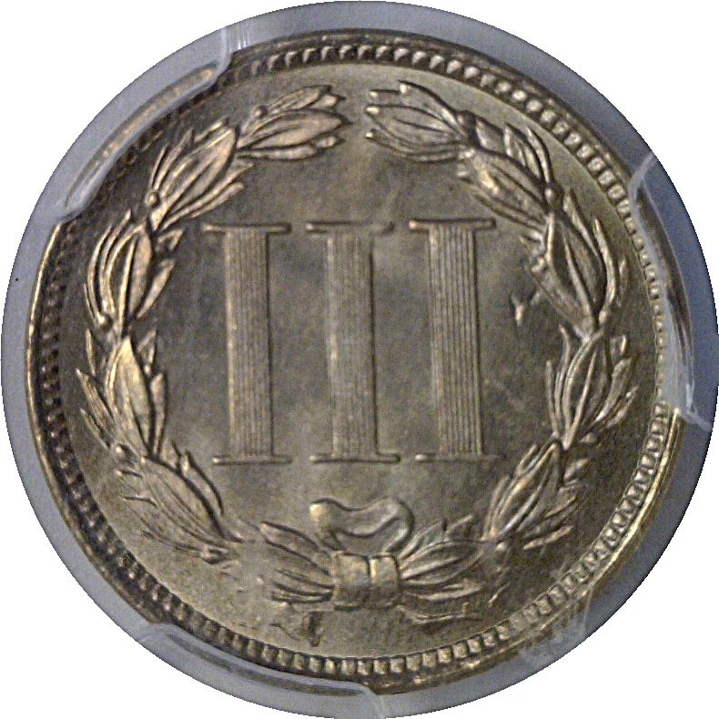 1880 Nickel Three Cent   PCGS MS-66  CAC - Image 3 of 3
