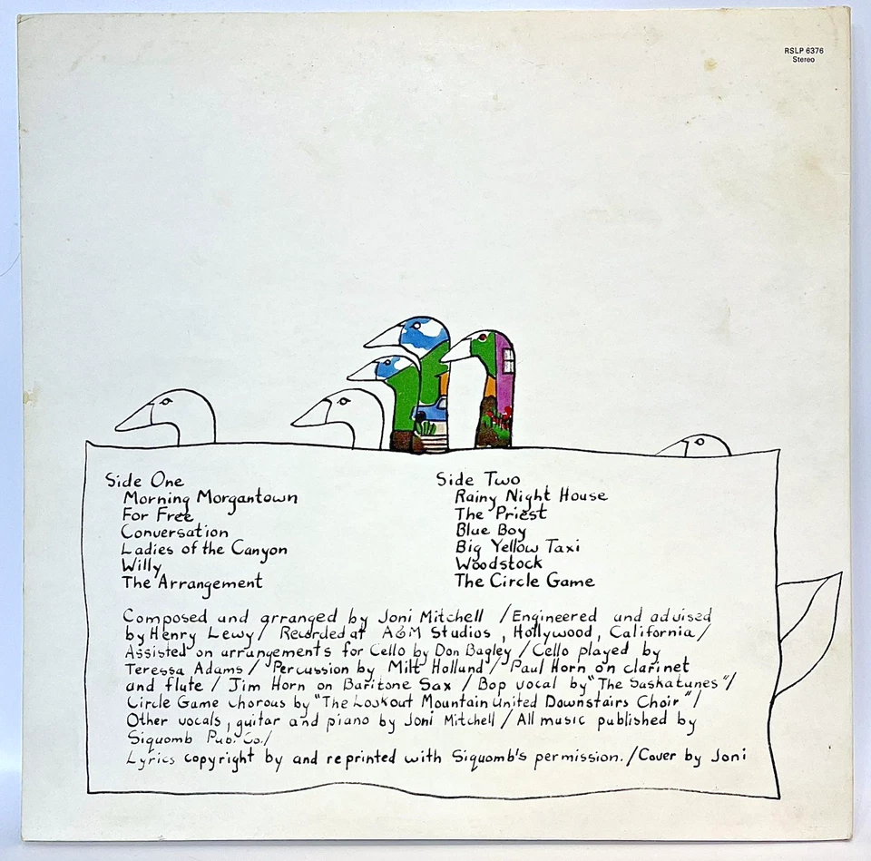 Joni Mitchell - Vinyl LP 1970 - Ladies Of The Canyon - RSLP 6376 - VG/VG - Image 3 of 4