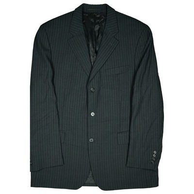 Digel 52 Jacket Black Striped Blazer Men's Business Suit Stretch XL