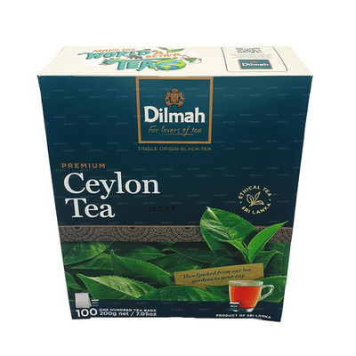 Premium Ceylon Tea - 200G, 100 Delicious Tea Bags for Perfect Brews