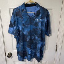 Nike Dri-Fit Tour Mens Polo Golf Shirt Blue Multicolor FD5935-451 Pick Your Size