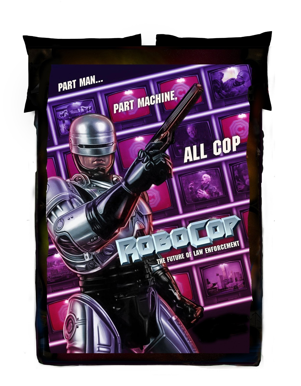 Horror Movie Blanket - Robocop - Twin Bedspread Top Cover / Fleece