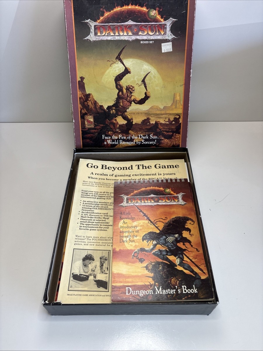 Advanced Dungeons and Dragons Dnd 2nd Edition Dark Sun Boxed Set