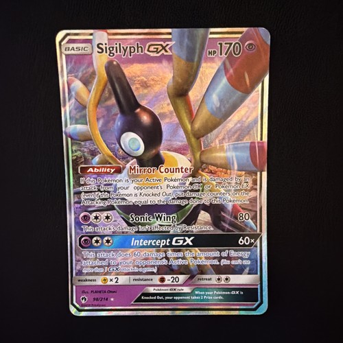 Sigilyph GX 98/214 Lost Thunder Ultra Rare Holo Pokemon Card NM