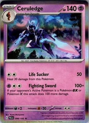 Ceruledge 098/193 Rare Paldea Evolved Pokemon Holo Near Mint