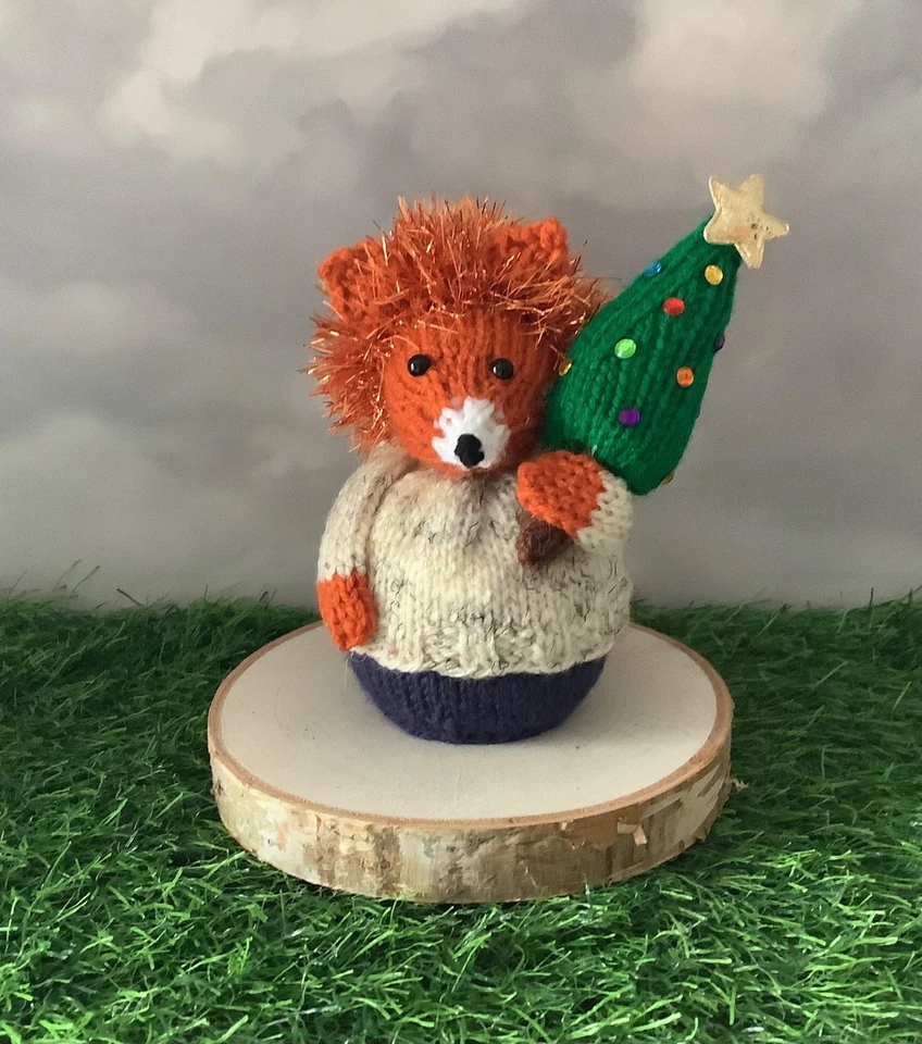 Fergal fox and Christmas tree Chocolate orange cover knitting pattern only