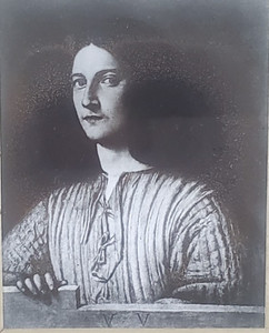 Portrait Of A Young Man, Giorgione, DAMAGE, Magic Lantern Glass Slide