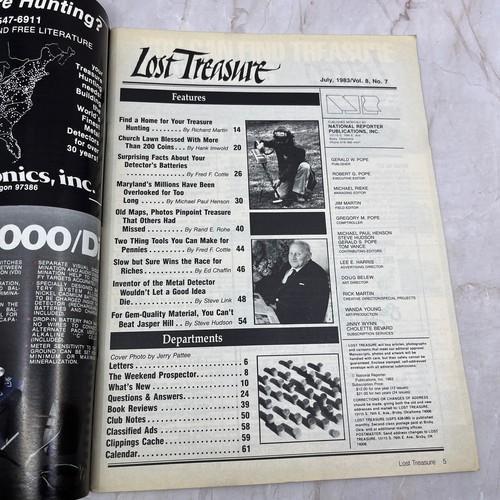 1983 July - Lost Treasure Magazine - Treasure Hunting Gold Prospecting M15 - Picture 2 of 2