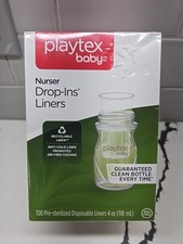 Playtex Drop Ins Liners For Baby Nurser Bottles 4 oz 100 Count - New Sealed