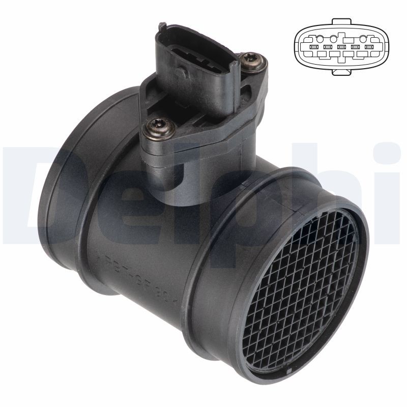 Für DELPHI AF10710-12B1 Mass Air Flow Sensor AF10710-12B1 Air flowmeter (5 pin, - Bild 2