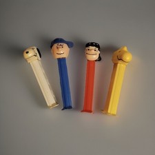 Vintage Lot of 4 Peanuts Pez Dispensers Charlie Brow, Lucy, Snoopy  Woodstock