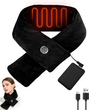 Heated Neck Wrap Scarf Rechargeable 3-Level Heating Pad Pain Relief Electric Pad