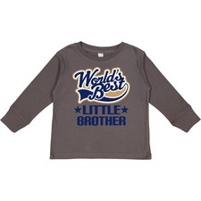 Inktastic Little Brother Worlds Best Toddler Long Sleeve T-Shirt Lil Bro Sibling
