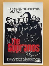 SIGNED THE SOPRANOS 11x17 Series Poster COA by 4 of the actors - Ships FREE