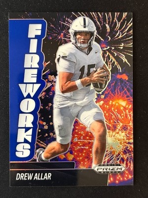2025 Panini Prizm Black Drew Allar Fireworks Blue Prizm /199 Penn State