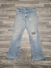 Vintage 70  s Levis Jeans Orange Tab Bell Bottom Flares 31X34 Made In USA