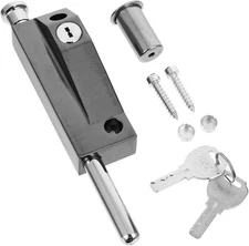 Black Sliding Door Lock for Window Glass Patio Auxiliary Security Lock C618