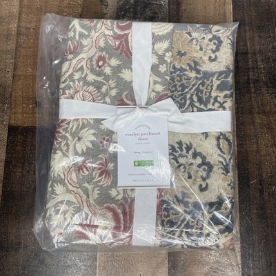 Pottery Barn Foundations Rosalyn Patchwork Quilted King Shams New