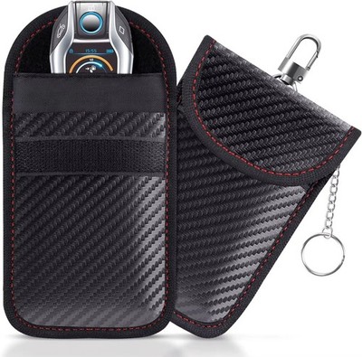 2x Auto Schlüssel Keyless Go Schutz RFID Funk Blocker Tasche Etui Hülle Robust