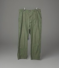 Vintage Military Pants 34"x30" Olive OG107 Type 1 Cotton Sateen Vietnam 50s/60s