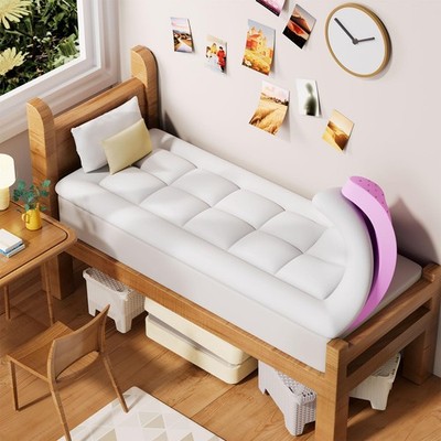 Dual Layer 5 Inch Memory Foam Mattress Topper Twin XL Size for Dorm Room, 2 I...