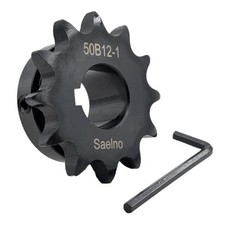 50 Roller Chain Sprocket Type B 1 inch Bore 12 Tooth, Hardened Antirust 1045