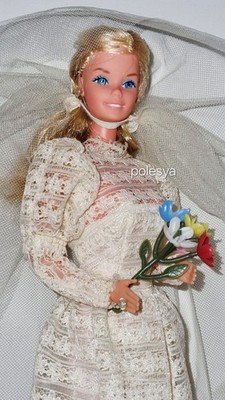 Barbie Schöne Braut Braut Superstar Vintage 1976 #9907