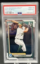 Nick Kurtz 2024 Bowman Draft Chrome 1st Bowman (RC) #BDC56 Athletics PSA 10!